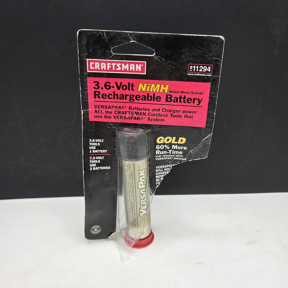 Craftsman Rechargeable Battery VersaPak Gold 3.6V NiMH 911294 Silver/Black